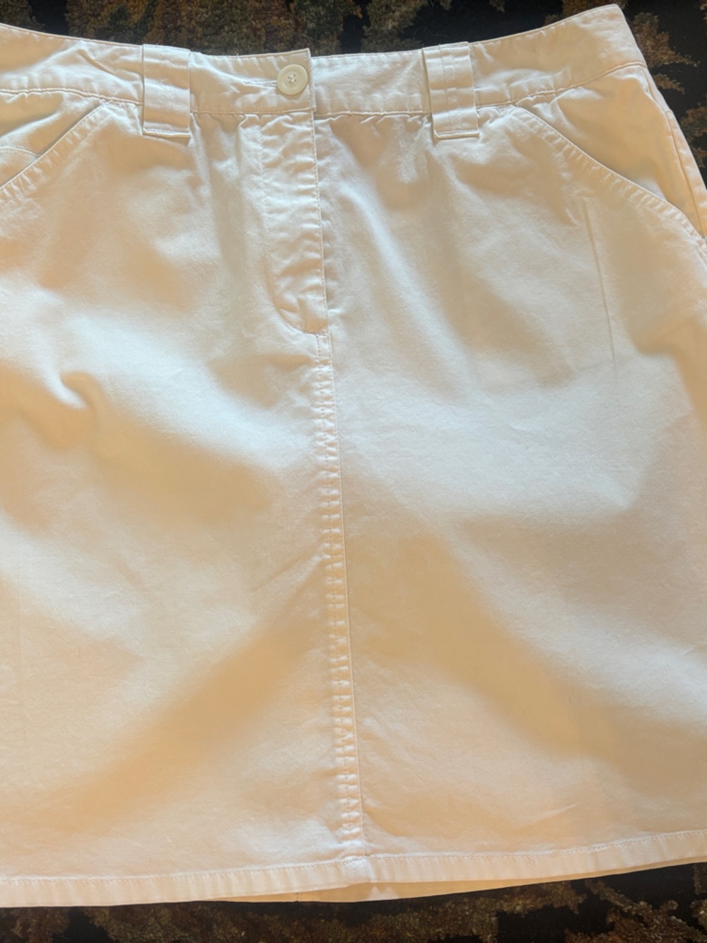 Talbots White Midi Skirt